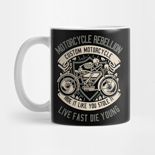 Skull Rebel Motorcycle, Vintage Retro Classic Mug